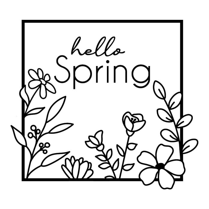Hello Spring Photo Frame Hello Spring Floral Frame|D-1259775
