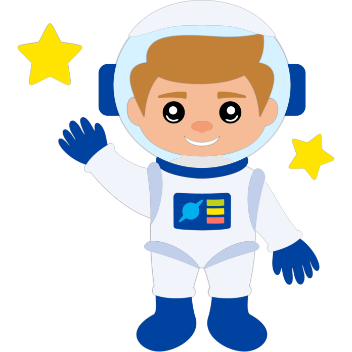 astronaut boy and stars