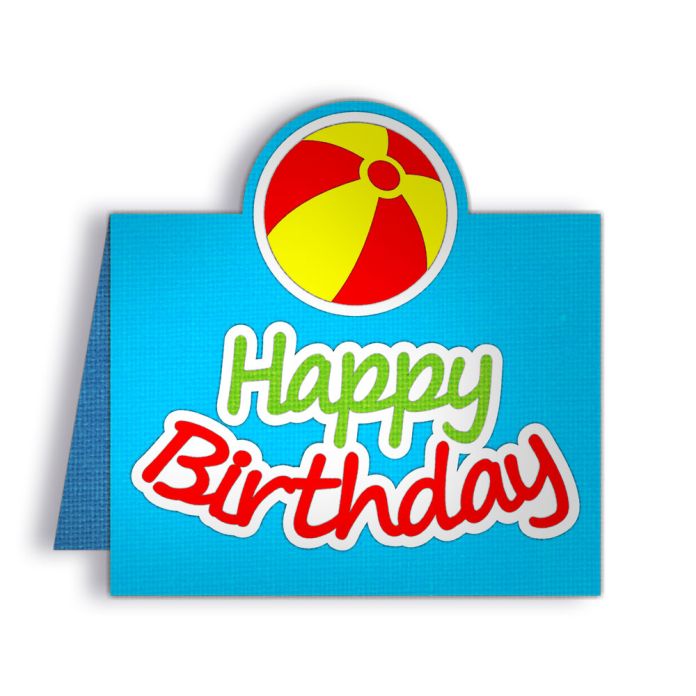 Happy Birthday Beach Ball Card