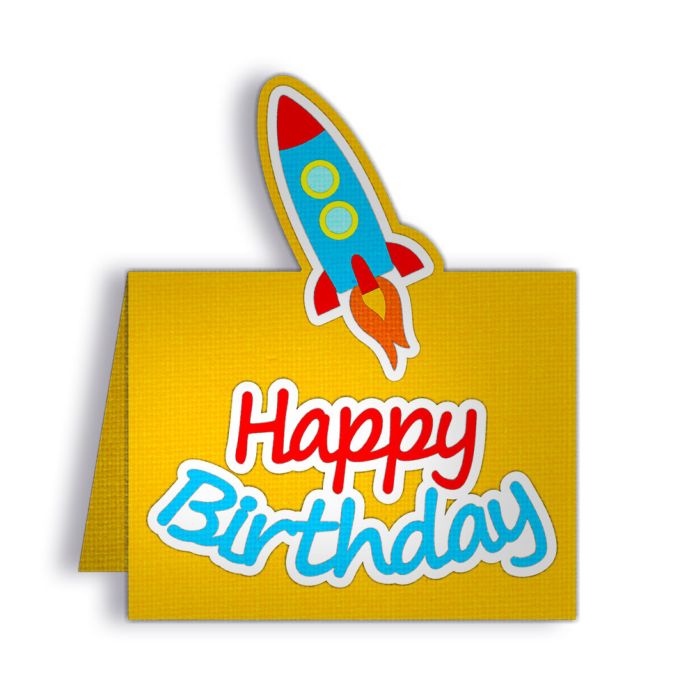 happy birthday rocket card