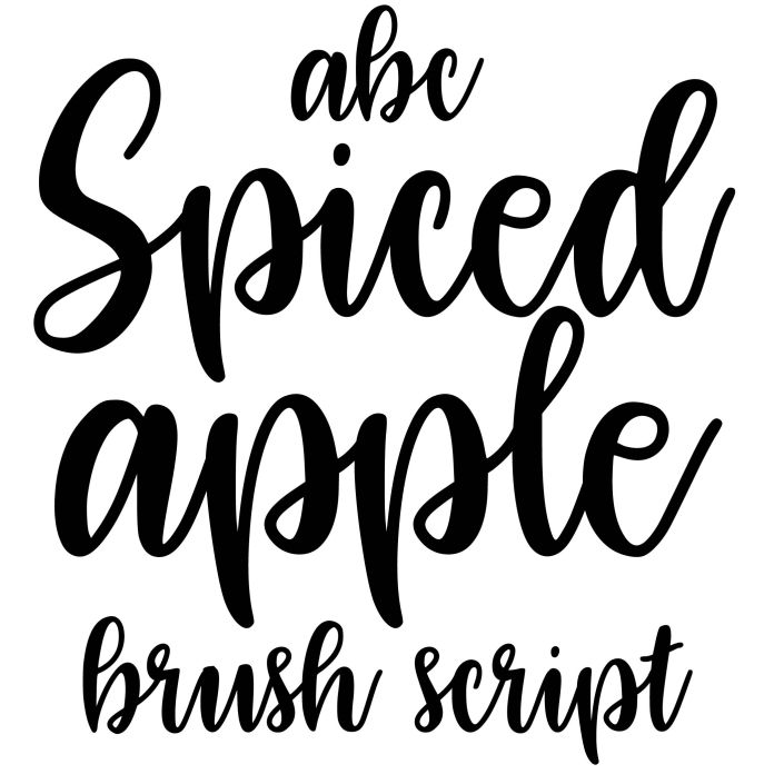 Applescript Font Spiced apple brush script font|D-1225746
