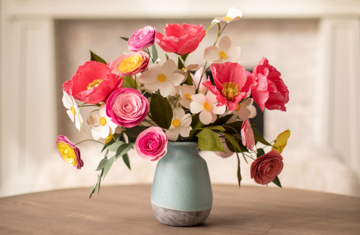 paper flowers made from silhouette machine